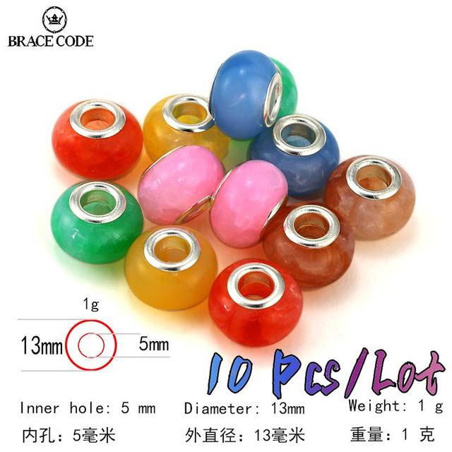 10PCS/Lot Crystal Colored Beads Split Beads Suitable For DIY Men's